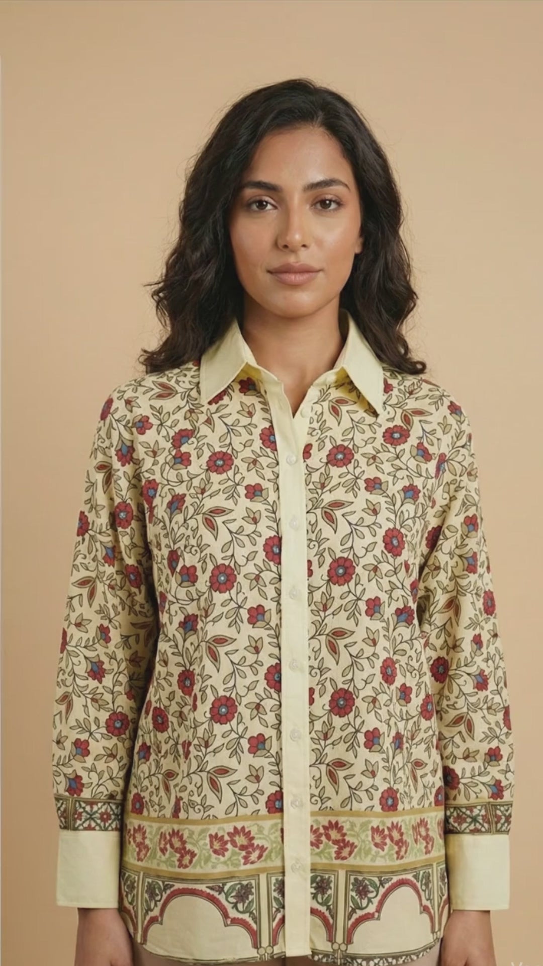 قميص فلورين بأزرار أمامية