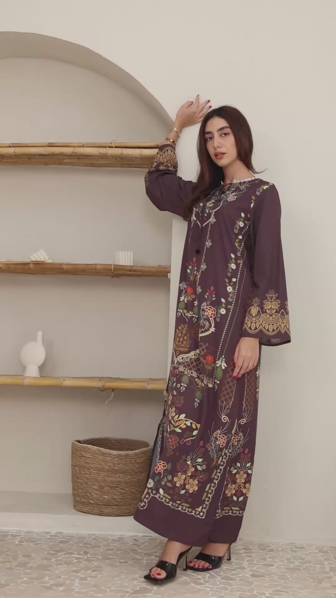 Cressida Garnet Kaftan Dress