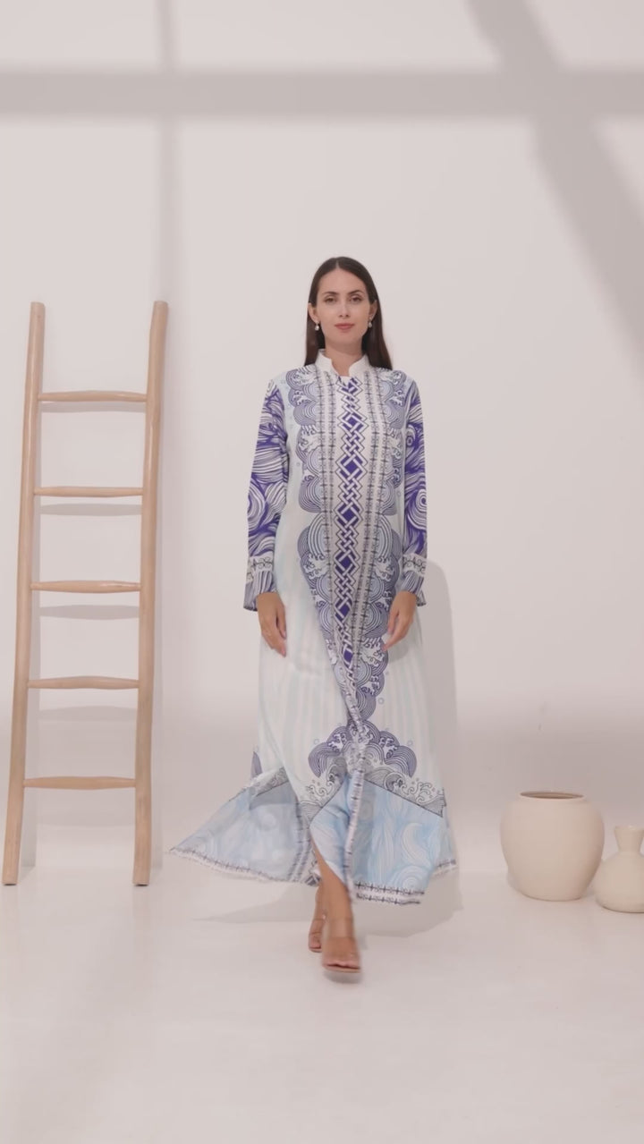 Ocean Whispers Kaftan Dress