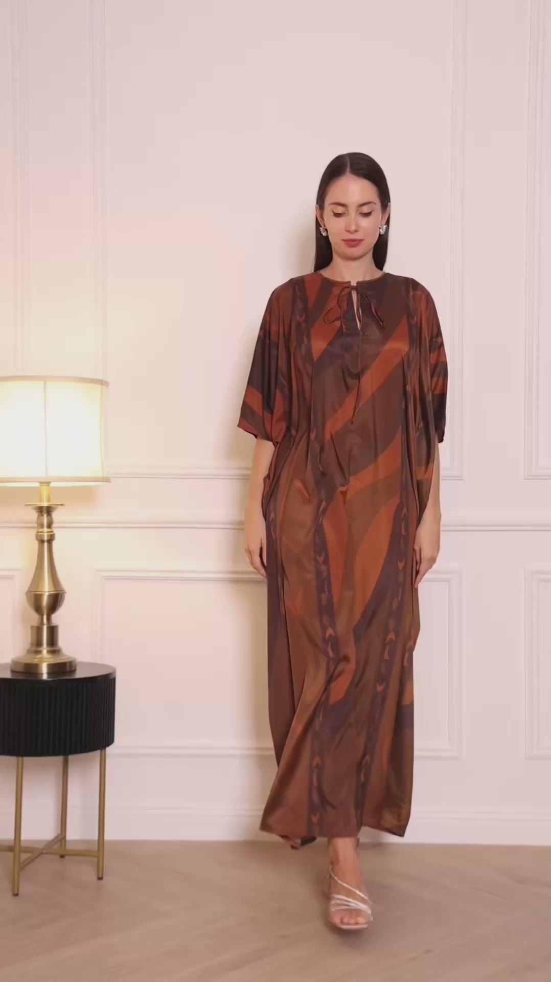 Celestial Mocha Elegance Kaftan